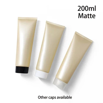 

Matte Gold 200ml Plastic Tube Frost 200g Cosmetic Lotion Soft Bottle Skin Care Facial Cream Squeeze Container Free Shipping