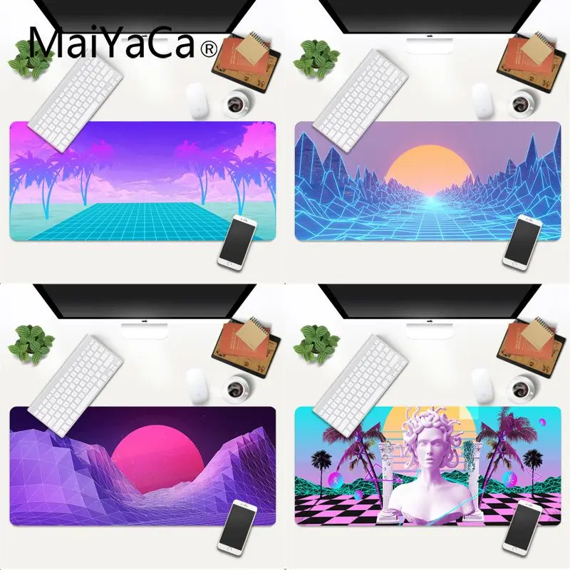 

MaiYaCa New Printed vaporwave Gamer Speed Mice Retail Small Rubber Mousepad Gaming Mouse Mat xl xxl 600x300mm for dota2 cs go