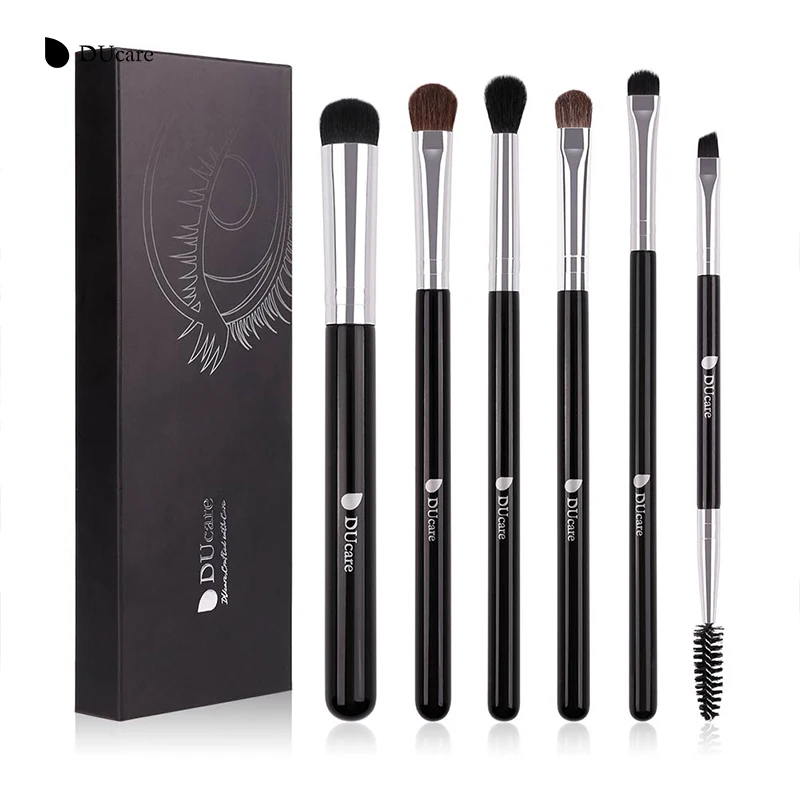 

DUcare Eyeshadow Brush 4/6PCS Makeup Brushes Blending Eyebrow Brush Nature Bristles Synthetic Hair Eye Shadow Brush Set