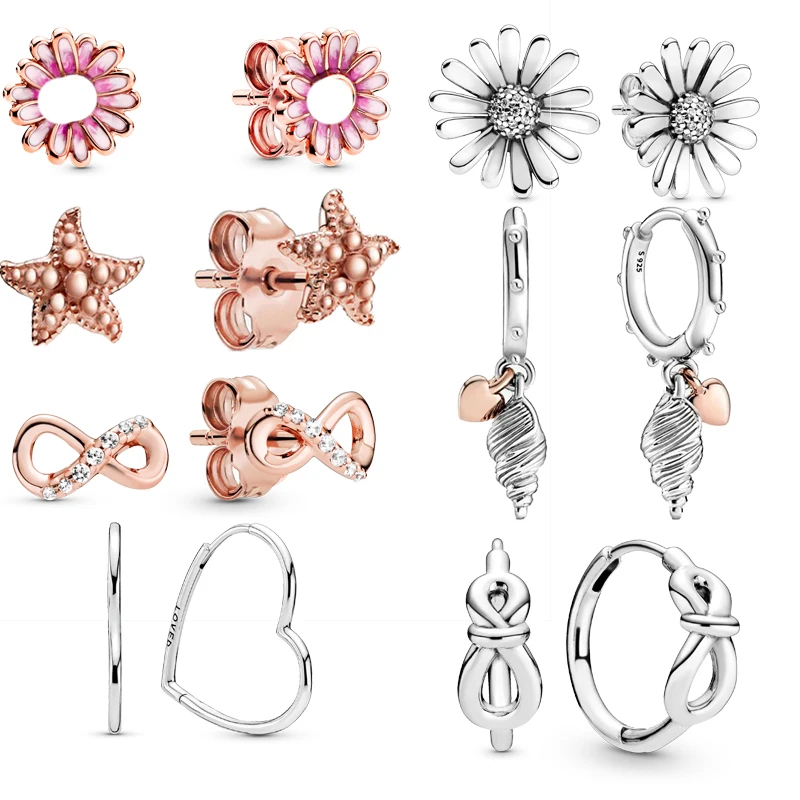 Серьги ромашки Новинка лета 2020 серьги из стерлингового серебра 925 пробы в форме