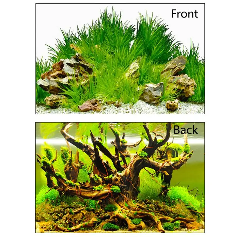 Аквариум фоновая Живопись 3D двусторонний океан пейзаж плакат Декор для аквариума наклейки с росписью 12 Размер C42