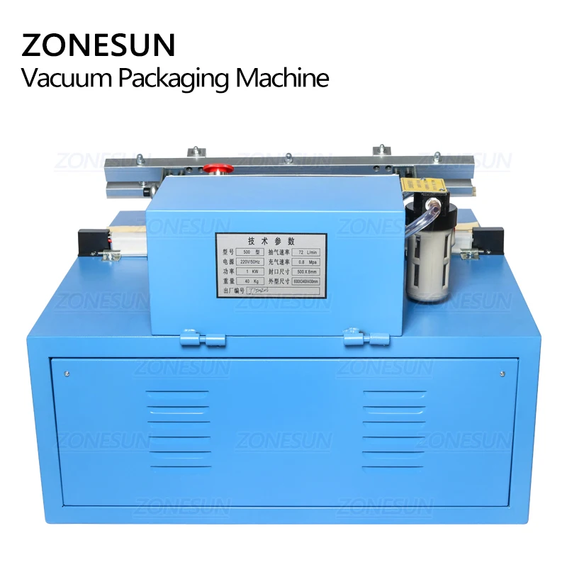 ZONESUN DZ500T отделка риса коммерческий Вакуумный упаковщик промышленный Вакуумный пакет Настольный внешний насосный вакуумный запайки