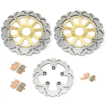 

BIKINGBOY For KAWASAKI ZX9R ZX-9R Ninja ZX900B ZX 900 B 1994 1995 94 95 Round / Wavy Front Rear Brake Discs Disks Rotors Pads