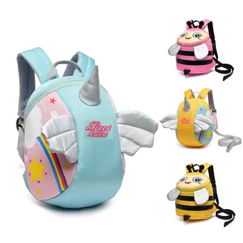 

2020 New Cute Baby Kid Cartoon Bags Cartoon Unicorn Bee Design Kid Anti-Lost Bags ToddlerCartoon Backpacks Preschool Backpacks