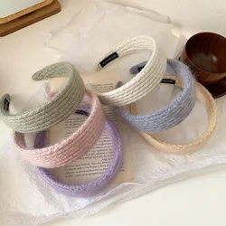 Ruoshui Simple Solid Hairband Winter Wool Headband Woman Girls Hair Accessories Hair Hoop Headwear Hair Hoop Ornaments Bezel