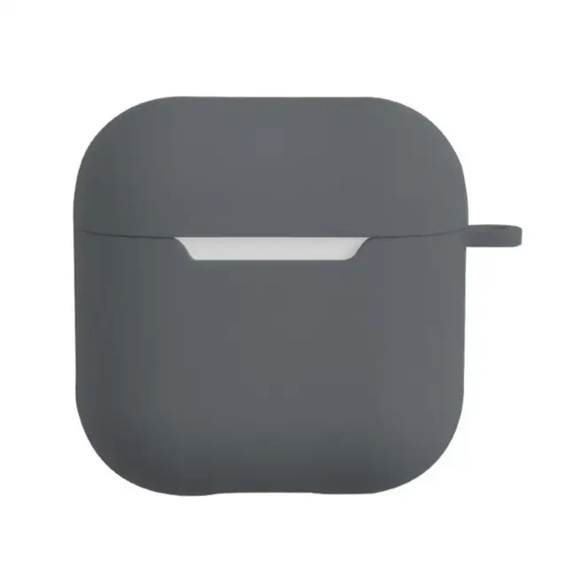Suitable For Airpods Pro 4 Air Pods Bluetooth Wireless Earphone Shell Silicone Protective Case Cover Charging Box Bags Skin Dark Gray
