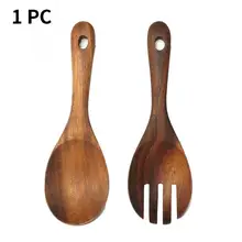 Совок для риса, салат, десерт для дома, эко-ложки, портативная посуда с длинной ручкой, деревянная посуда, Resuable, ретро мороженое, кухонный инструмент