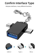 ¡Nuevo! Adaptador USB OTG Micro 2 en 1 Tipo C para Android, Huawei, convertidor de transmisión de datos USB 3,1 para tableta, disco duro, teléfono