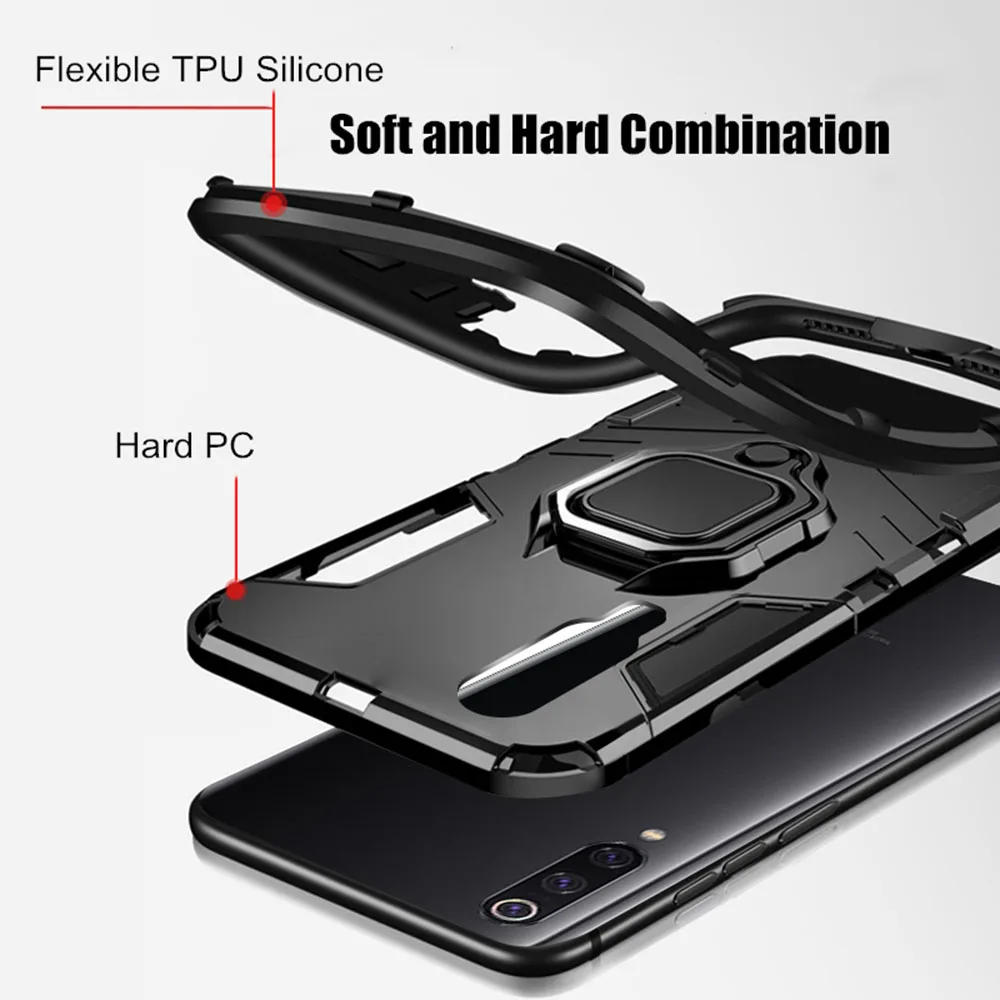 come4buy.com Hülle für Samsung Galaxy M20 Armor Magnetic Car Shockproof