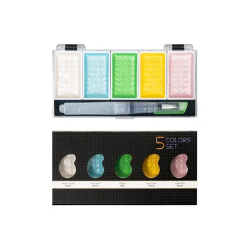 

Watercolor Paint Set With Box Metallic Glitter Graffiti Tool Art Supplies Beginners Student School Professional Solid Pigment