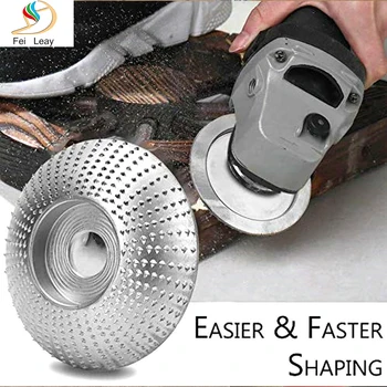 

High Quanlity Carving Rotary Tool Wood Grinding Wheel Rotary Disc Sanding Wood Abrasive Disc Tools For Angle Grinder 4inch Bore