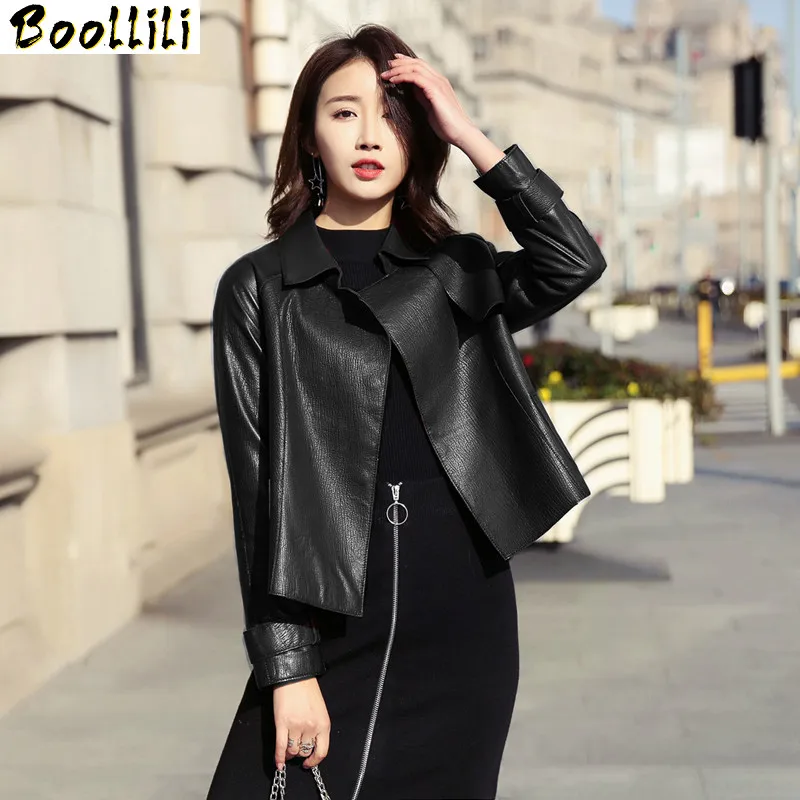 

Boollili Genuine Leather Jacket Spring Autumn Jacket Women 100% Real Sheepskin Coat Female Korean Bomber Jackets Chaqueta Mujer