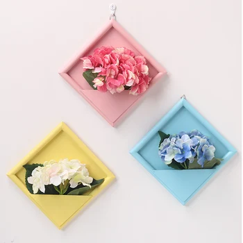 

3D Artificial Flower Photo Frame Wood Stereo Fake Green Plants Decor Wall Hangings Wooden Decorations for Home Kid Room Office