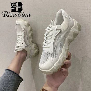 

RIZABINA Women Sneakers Fashion Thick Bottom Shoes Woman Mixed Color Casual Daily Lady Stay Home Hiking Footwear Size 36-40