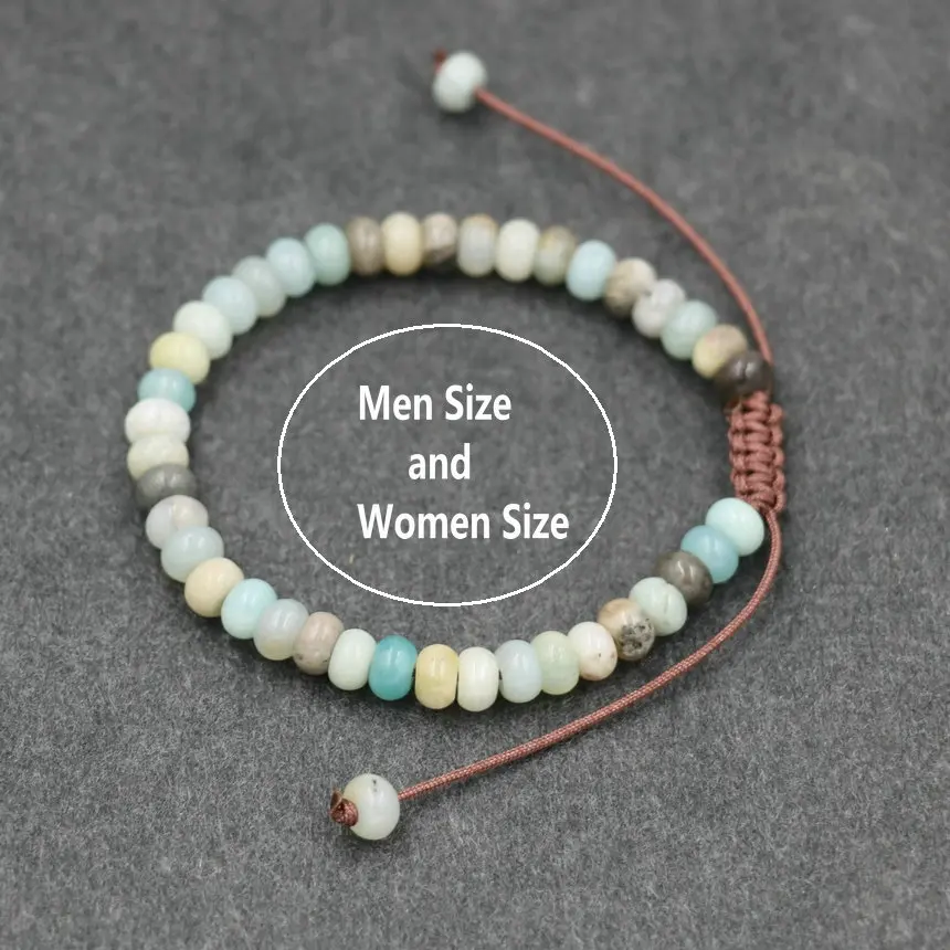 New Design Abacus Beads Bracelet Men Amazonite Natural Stone Bracelet For Women Girls Lucky Couple Bracelets Jewelry Lover Gift - Image 5