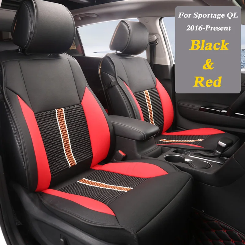 

Car Styling Leather 4 Seasons Car Seat Covers Set For KIA Sportage QL 2016-Present Seat Cover Cushion Internal Accessories