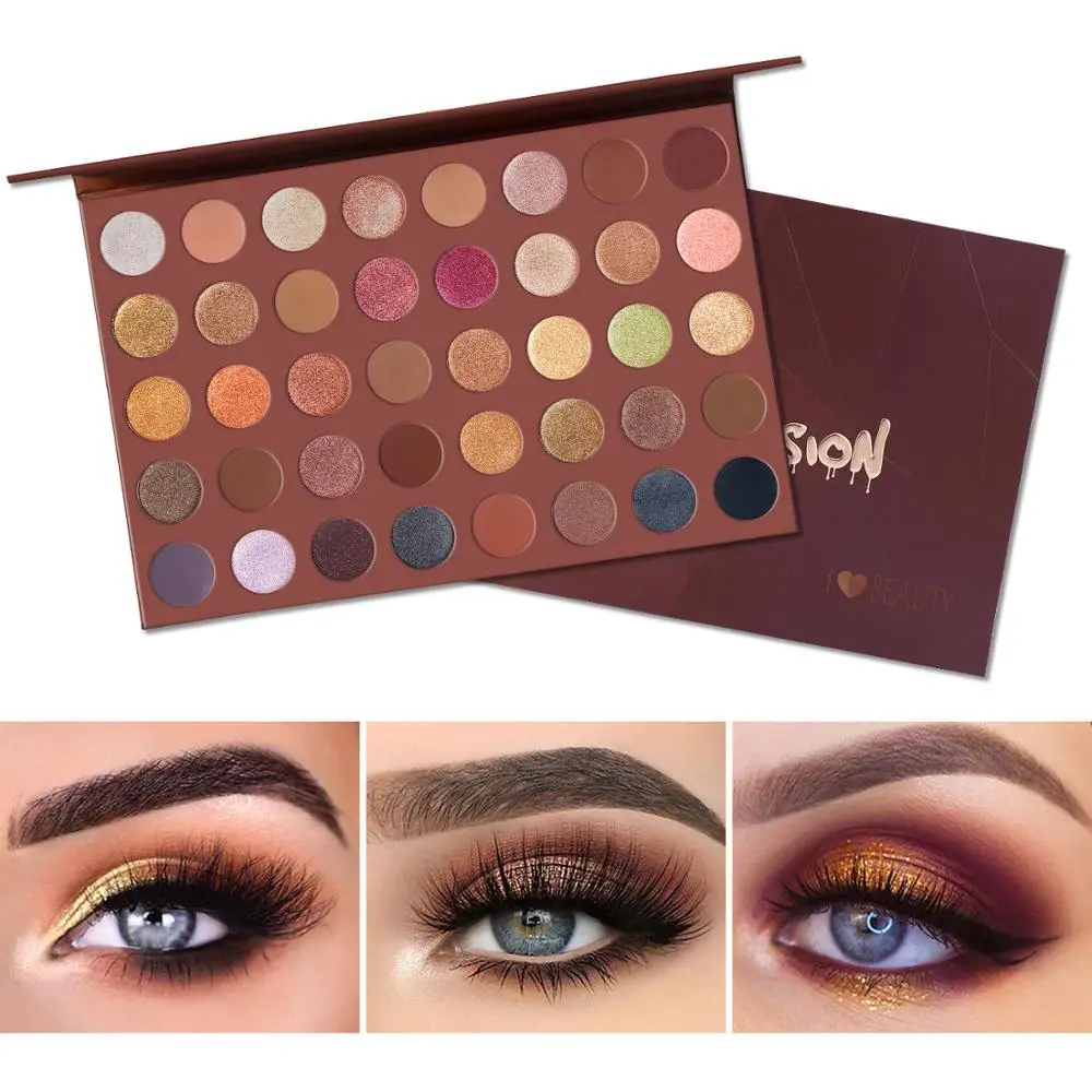 

UCANBE 40 Colors Bronze Eyeshadow Ultra Matte Earth Pigmented Palette Powder Shimmer Shiny Eye Shadow Long Lasting Makeup