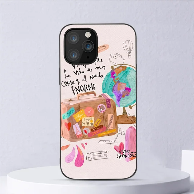 Airplane Map Travel Phone Case For iPhone 11 12 Pro Max Mini Cover for iPhone X XR XS MAX 7 8 6 6S Plus 5 SE 2020 Soft TPU Funda W4649