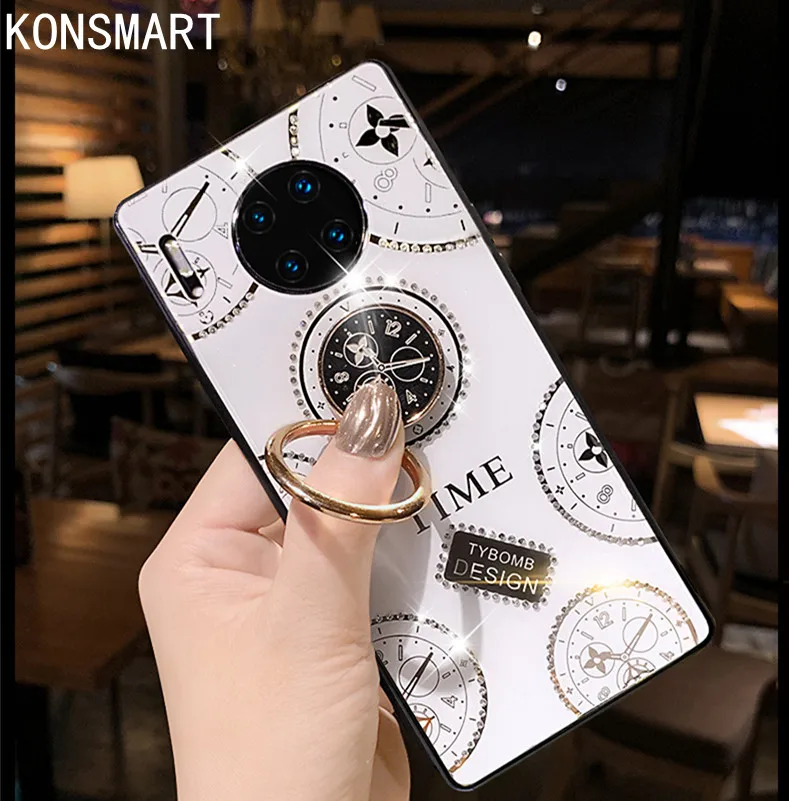 Роскошный чехол для телефона Huawei Mate 30 20 зеркальный блестящий Модный Ювелирный Pro
