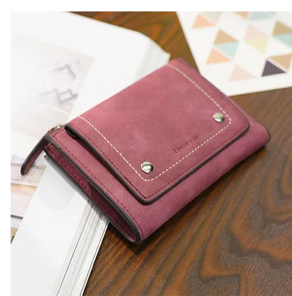 

JIULIN Fashion Small Female Purse short purse Lady Letter Fastener Zipper Short Clutch Wallet Solid Vintage Matte Women Wallet