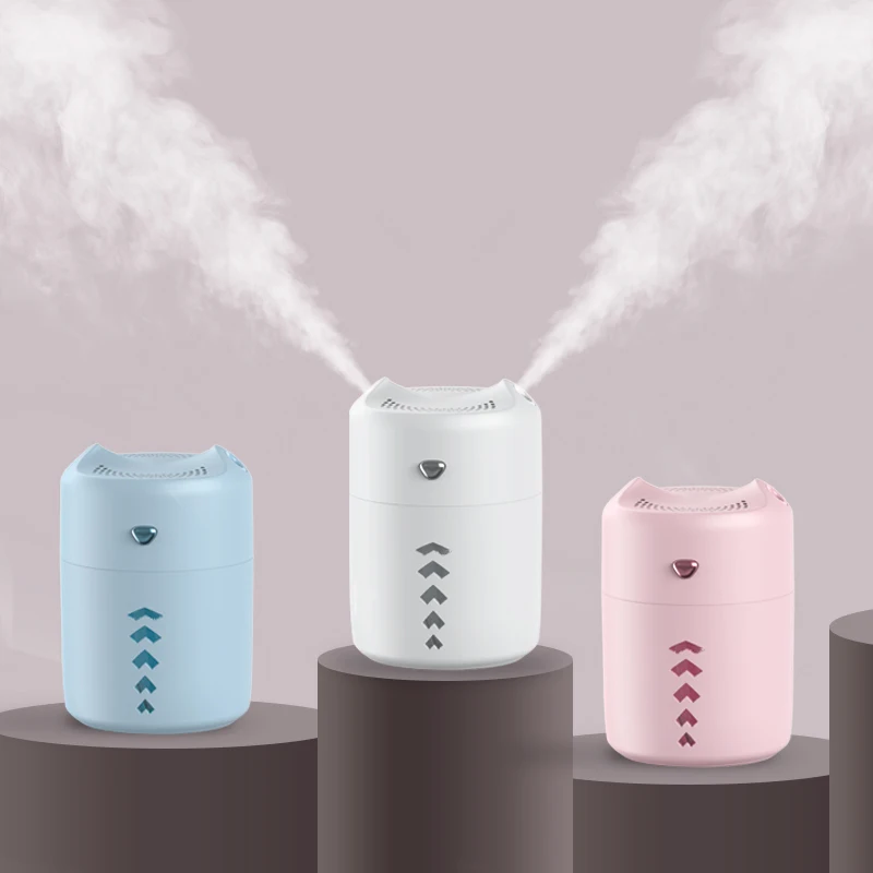 

400ML USB Air Humidifier Double Mist Ultrasonic Electric Aromatherapy Humidificador Essential Oil Diffuser For Car Home Office