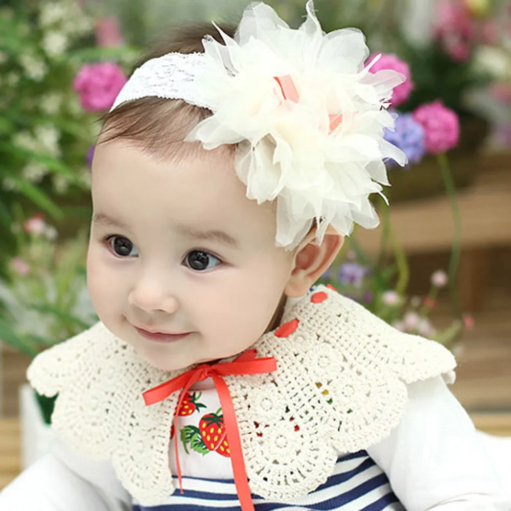 2020 new Baby big flower hairband Kids Baby Girls Head Band Hair Bows Flower Girl