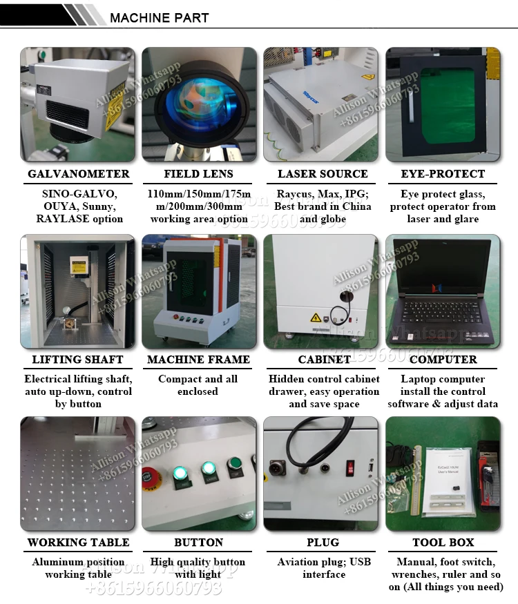 All enclosed fiber laser marking machine 20W 30W 50W-3