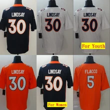 Все сшитые мужские wo Мужские Молодежные Детские th Denver Phillip Lindsay 30 Joe Flacco 5 джерси