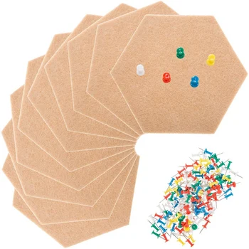 

Hexagon Cork Board, Cork Tiles for Wall Bulletin Boards, Notes, Pictures, Office Memo and Home Decor, Pin Board-Decoration for P