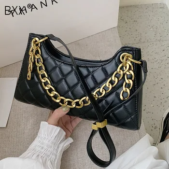 

[BXX] Chain PU Leather Armpit bag For Women 2020 Summer Crossbody Bags Female Shoulder Handbags Female Cross Body Bag HM941