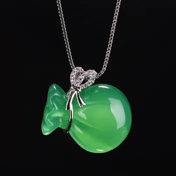 

2020Agate Necklace Pendant Money Bag Style Jade Pendant Lucky Jewelry With Chain Jade Jewelry Multi Color2020