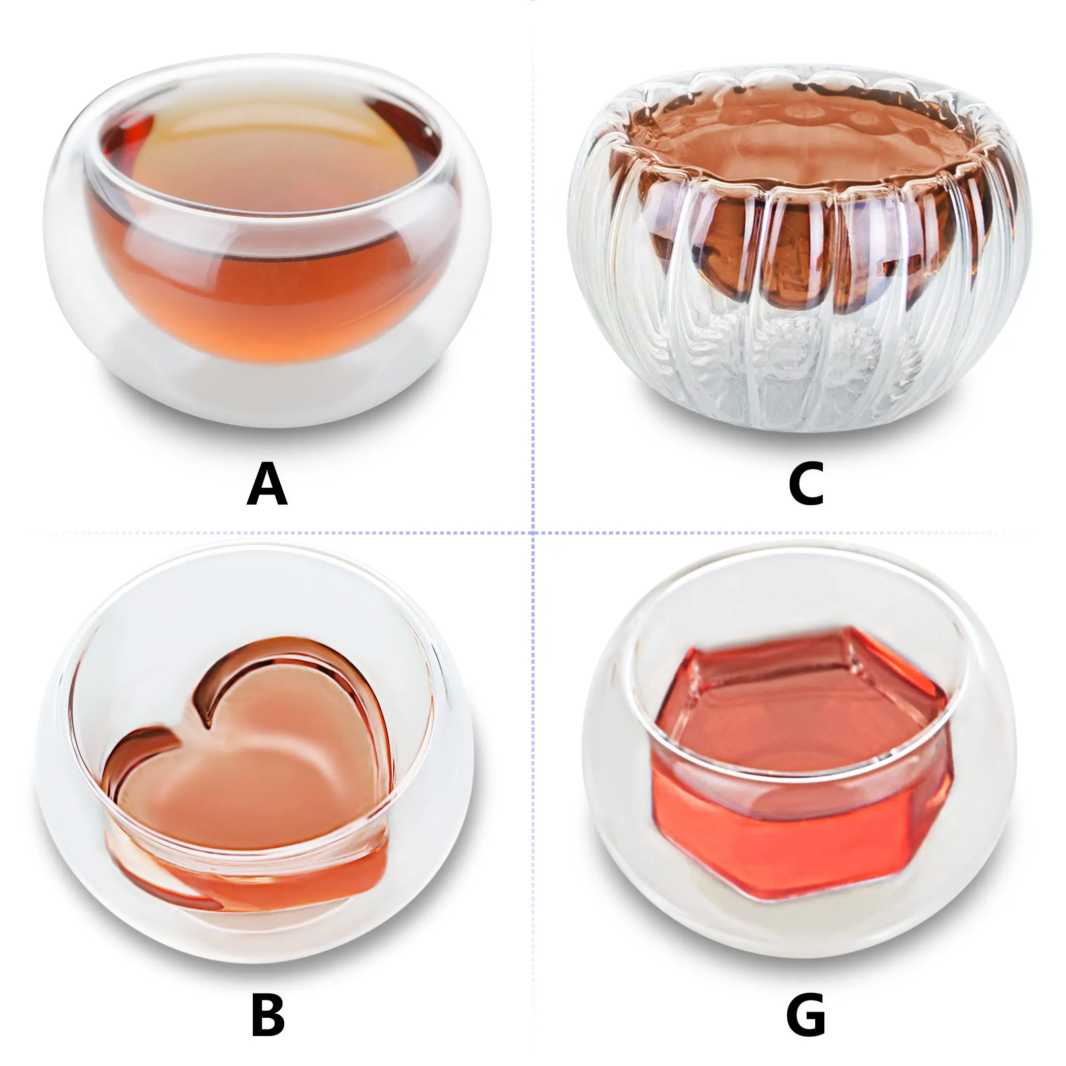 Various Heat Resistant Double Wall Glass Clear Mini Kungfu Tea Cups Mug | Дом и сад