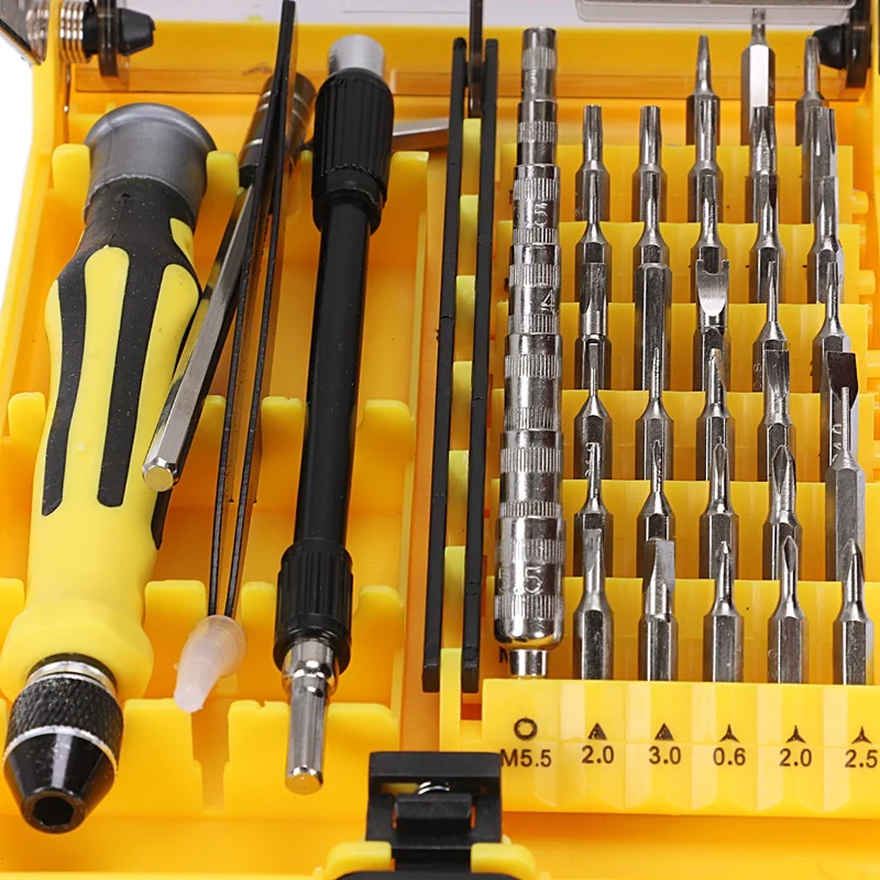 Screwdriver Set 46 In 1 Design Patents Magnetic Precision Screw Driver Tools Quarter Ratcheting Screw Driver Bits Head Set Multi
