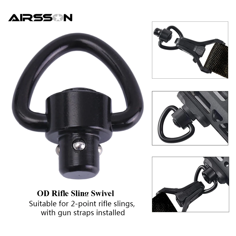 

1inch QD Sling Swivel Mount Push Button Heavy Duty Quick Detachable Rifle Sling Swivel Rail Adapter Mount for Airsoft Hunting