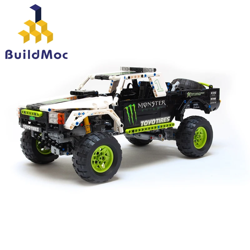 

1007pcs Diy MOC Building Blocks Monster Energy Recoil Baja Truck Model Power Function Kit Toys for Children Kids Birthday Gift