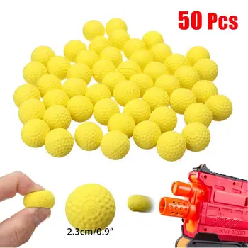 

100Pcs Rounds Foam Ammo Refill Replace Bullet Balls Pack Children Kids Toy Compatible For Nerf Rival Blasters Apollo Bullets