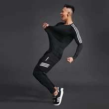 Флисовое длинное нижнее белье, зимнее термобелье, кальсоны, термобелье, рубашка, компрессионная одежда, брендовая мужская новинка