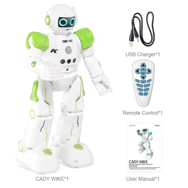 JJRC R11 RC Robot Toy Singing Dancing Talking Smart Robot For Kid Educational Toy For Children Humanoid Sense Inductive RC Robot