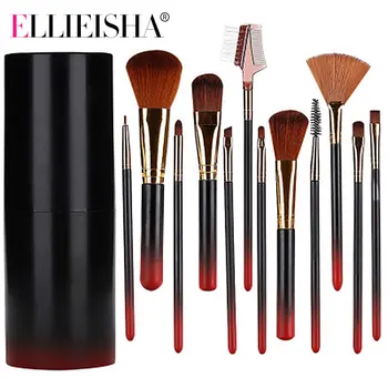 

Makeup brushes set Professional Natural goat hair brushes Foundation Powder Contour Eyeshadow make up brushes ELLIEISHA
