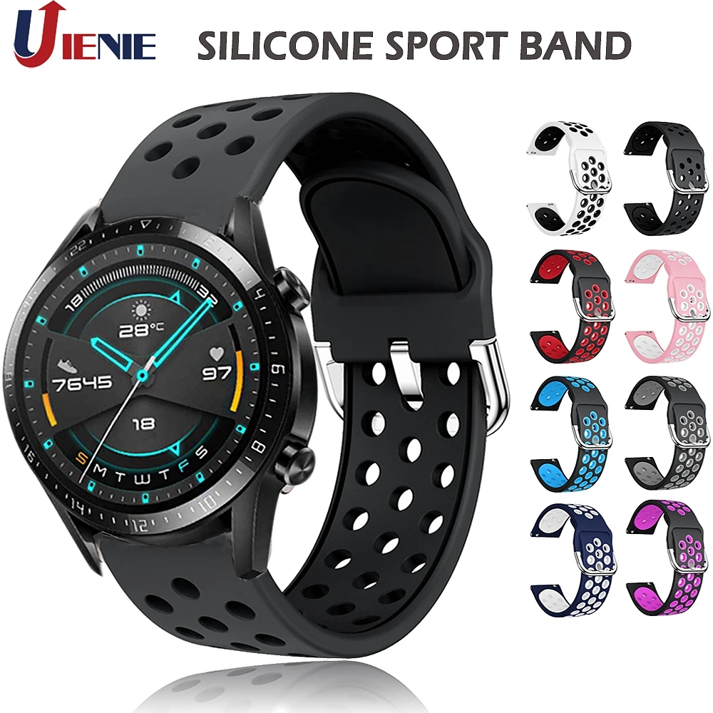 Силиконовый ремешок для GT2 GT 42 мм 46 часов Honor Magic/GT Active спортивный браслет 20/22