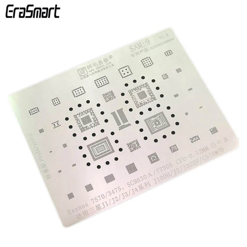 

Amaoe Sam:9 SABGA Reballing Stencil for Samsung J1 J2 J3 J4 J100H J2 J320F G570M Exynos 7570 3475 SC9830A 7730S CPU