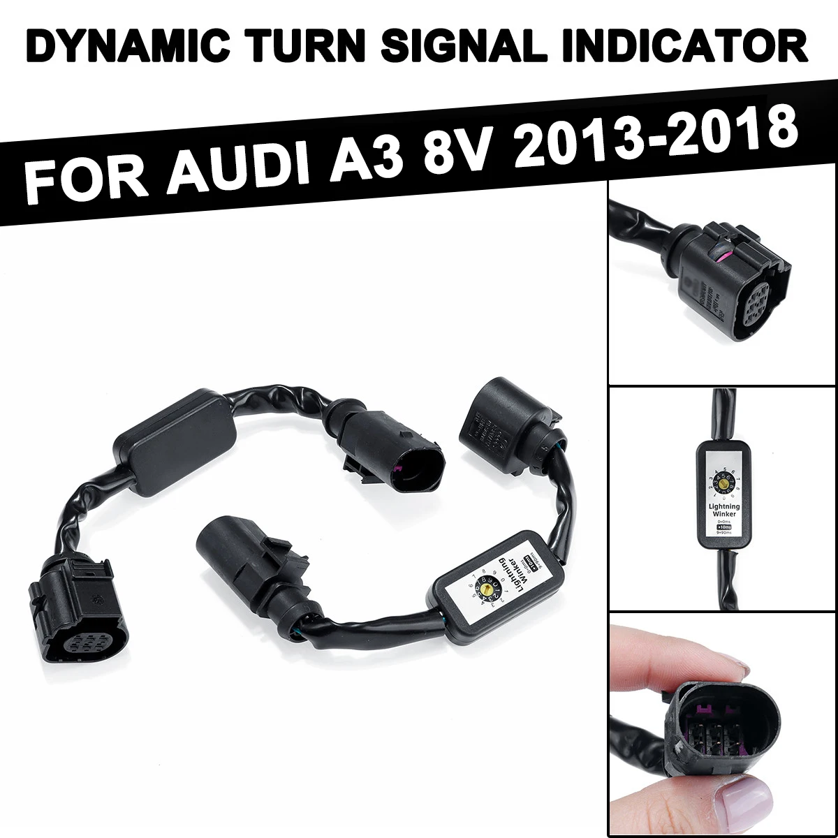 Автомобильный динамический поворотный Дополнительный провод модуля жгута сигнальный индикатор светодиодный задний светильник левый и правый задний светильник для Audi A3 V8 2013- 2 шт