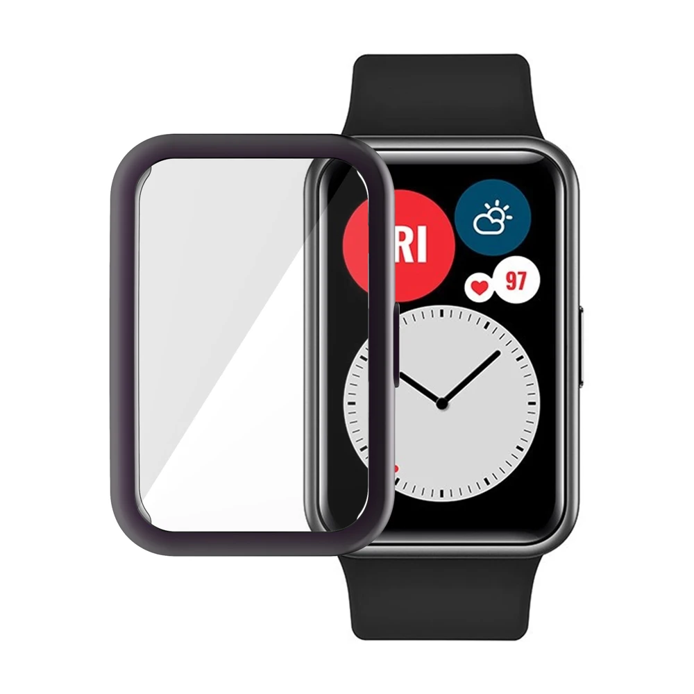 TPU Protective Watch Case Cover with Full Screen Glass