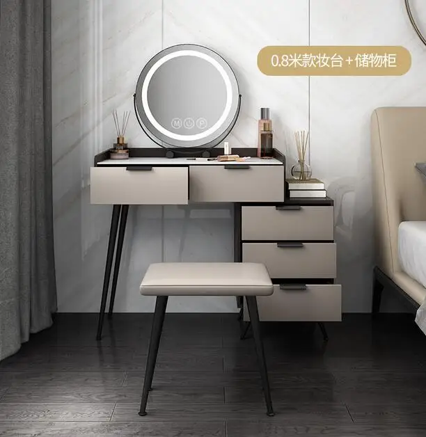 

Very simple rock plate dressing table, storage cabinet, one bedroom, modern simplicity, instagram style dressing table,