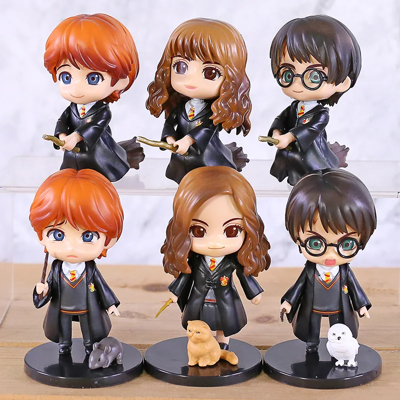6 шт./лот QPosket Big Eyes Weasley Ron Hermione Granger Snape Фигурки игрушки куклы подарок|Игровые