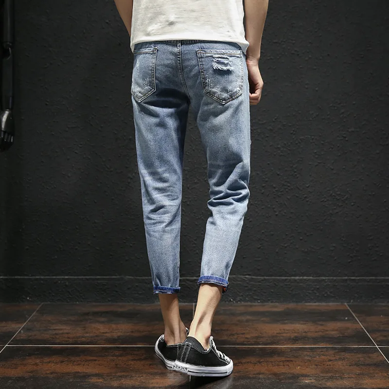 

2020 Spring Main Push Large Size Japanese-style Black Wall with Holes Jeans Big Goods 1w Pieces 28-44 GK