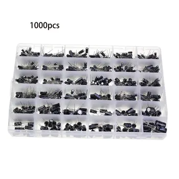 

1000pcs 36 Value Electrolytic Capacitor Assortment Box Kit With Storage Box