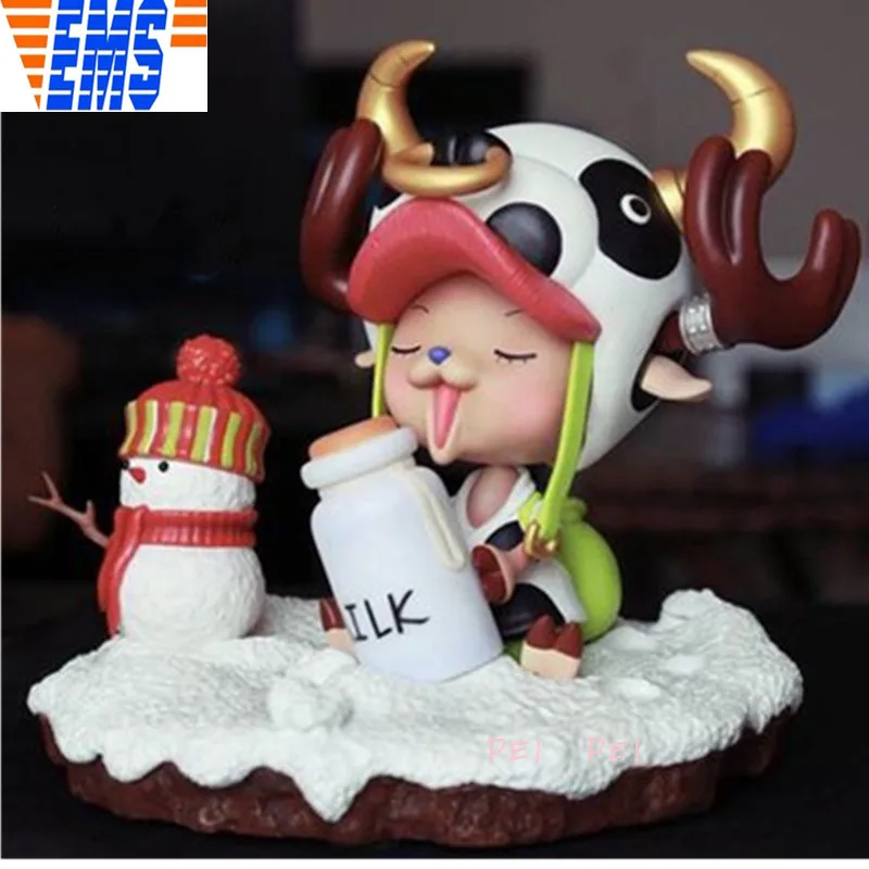 

Statue ONE PIECE Straw Hat Pirates Skyfire Tony Tony Chopper Drinking milk Snow Bust gk Action Figure Toy p1636