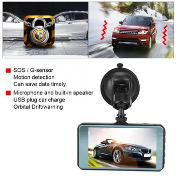 

1080P HD 170 Degree Aluminum alloy 3.7 Inch Dual Lens Driving Video Recorder Camera Car DVR 1080P Driving Recorder