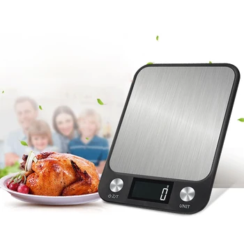

22lb Food Scale Digital Kitchen Scale LCD Display Scale Weight G OZ LB KG ML for Cooking Stainless Steel Food Scale 1g Precise
